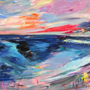 Sea Lights, 60x76 cm. oil on canvas,2018