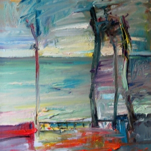 Foul Weather at the Sea, 55x50 cm. oil on canvas, 2011