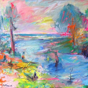 Mouth of River,oil on canvas,53x55 cm., 2016