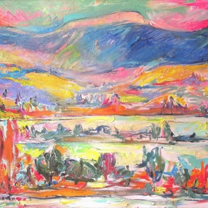Autumn Floodplains, 63x77 cm. oil on canvas, 2022