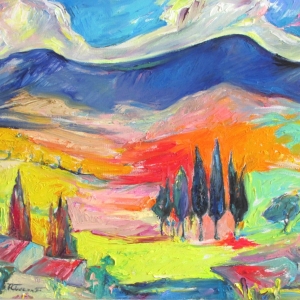 Highland Sun Shades, oil on canvas, 59x67 cm. 2018