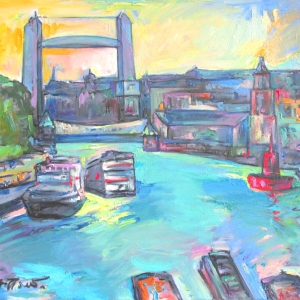 Rotterdam, oil on canvas, 63X75 cm. 2021