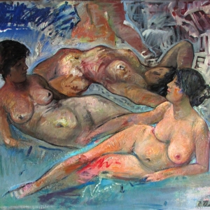 Sea Foam(the Bathers),85x100cm.oil on canvas,98-2015